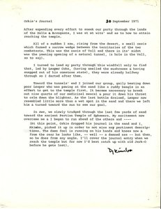 Orkie's Journal 30 September 1971 (1)